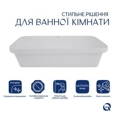 Раковина Qtap Scorpio 615х390х150 White QT1411K491WN