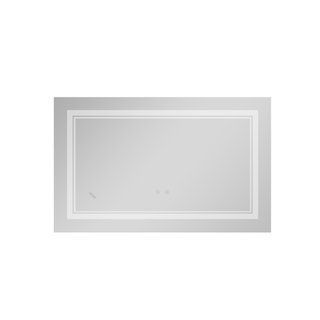 Дзеркало Qtap Cardinal (CA1) 800х500 з LED-підсвічуванням Touch, з антизапітнінням, з диммером, рег. темп. кольори (3000-6500K) Reverse QT0478C5080