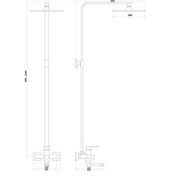 Душова система Globus Lux MILANO VAN-DS0026