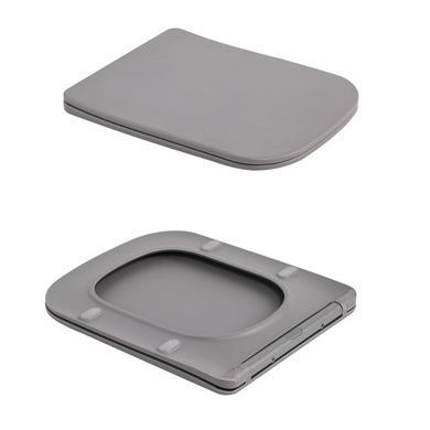 Унитаз подвесной Tern Ultra Quiet 490&times;365&times;325&nbsp;мм, Stone Grey, с сиденьем Slim Duroplast / Soft-close / Quick Release QT17332303ASSG Qtap