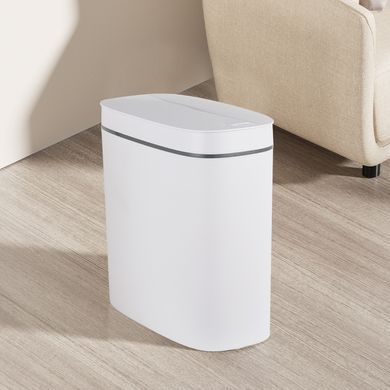 Мусорное ведро сенсорное овальное Mixxus Flat-TC0109 White 9 л цвет белый (MI7074)
