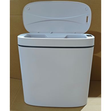 Мусорное ведро сенсорное овальное Mixxus Flat-TC0109 White 9 л цвет белый (MI7074)