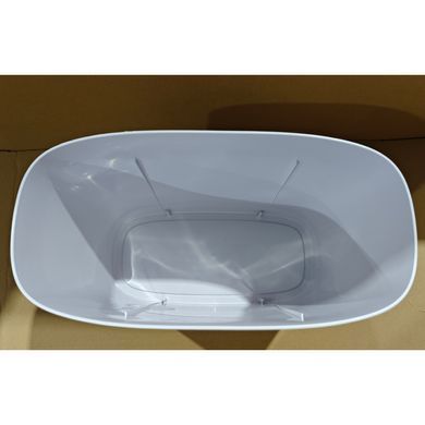 Мусорное ведро сенсорное овальное Mixxus Flat-TC0109 White 9 л цвет белый (MI7074)
