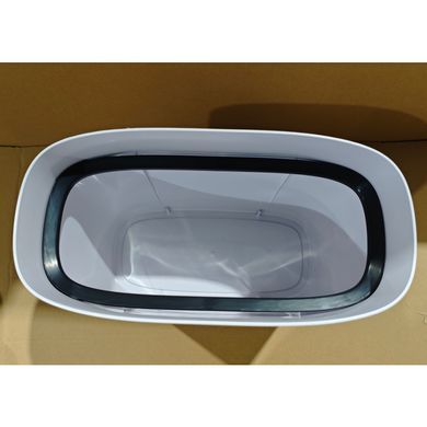 Мусорное ведро сенсорное овальное Mixxus Flat-TC0109 White 9 л цвет белый (MI7074)