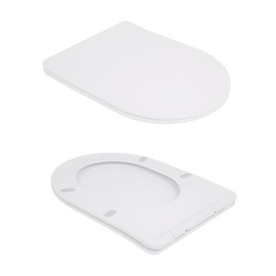 Унитаз напольный Qtap Robin New Ultra Quiet безободковый с сиденьем Soft-Close WHITE QT13226083AW