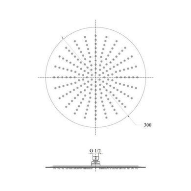 Лійка для верхнього душу Lidz Niagara 130 300 мм округла LDNIA130NKS32451 Nickel