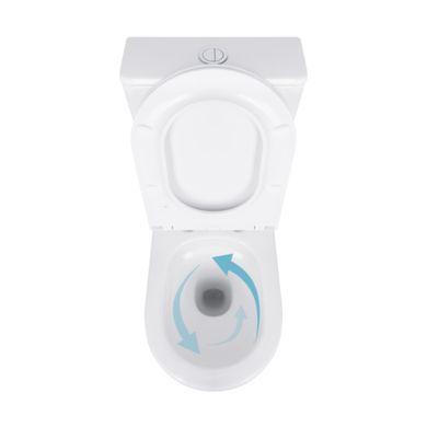 Унитаз напольный Qtap Robin New Ultra Quiet безободковый с сиденьем Soft-Close WHITE QT13226083AW