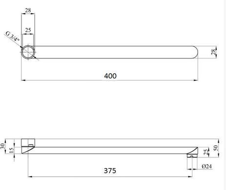 Излив смесителя Globus Lux M72 40F