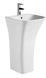 Раковина моноблок Mixxus BEVEL-1101 з отвором під змішувач та переливом 450х435х835mm (MI6697)