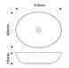 Раковина накладна Mixxus Premium ELLIPSE-0102 MARBLE 515х400х130mm (MP6552)