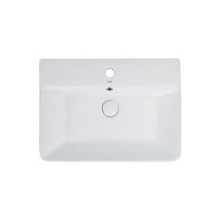 Раковина Qtap Virgo 600x420x140 White с донным клапаном QT18112253W