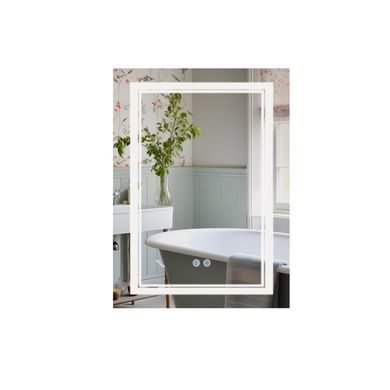 Дзеркало Qtap Cardinal 600х800 з LED-підсвічуванням Touch, з антизапітнінням, з диммером, рег. темп. кольори (3000-6500K) Reverse QT0478C6080