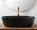 Накладной умывальник Rea Belinda 33,5x46,5 black marble shiny