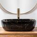 Накладной умывальник Rea Belinda 33,5x46,5 black marble shiny