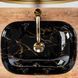 Накладной умывальник Rea Belinda 33,5x46,5 black marble shiny