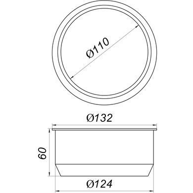 Редукция резиновая VSplast 124/110 (черная)