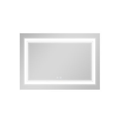 Дзеркало Qtap Cardinal 1200х800 з LED-підсвічуванням Touch, з антизапітнінням, з диммером, рег. темп. кольори (3000-6500K) QT0478C12080