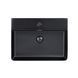 Раковина Qtap Nando LT 600х420х120 Matt black с донным клапаном QT12112173MBMB