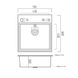 Кухонна мийка Platinum Handmade WHITE GLASS 600х510х200