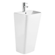 Раковина моноблок Mixxus STYLE-1101 з отвором під змішувач та переливом 440х380х830mm (MI6696)