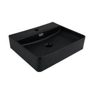 Раковина Qtap Nando LT 500х420х130 Matt black QT12116146AMB