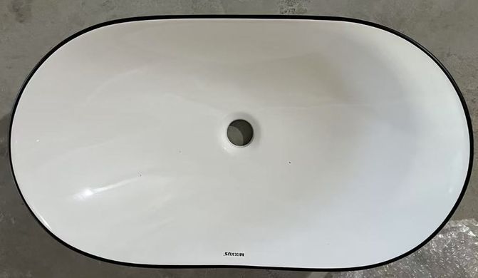 Раковина накладна Mixxus Premium WAVE-0105 EDGE BLACK 620х360х160mm (MP6556)