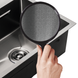 Мийка MIXXUS MH6050 DECOR GRAPHITE (MH6050 DECOR NANO-BLACK) (3.0/0.8) з нерж. сталі (колір графіт) (MX1934)