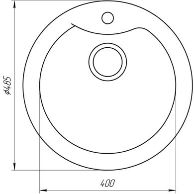 Гранитная мойка Globus Lux ORTA черный 485мм-А0002