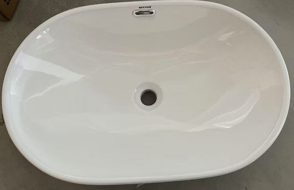 Раковина врізна на стільницю Mixxus Premium ELLIPSE-1601 600х400х190mm з переливом (MP6569)
