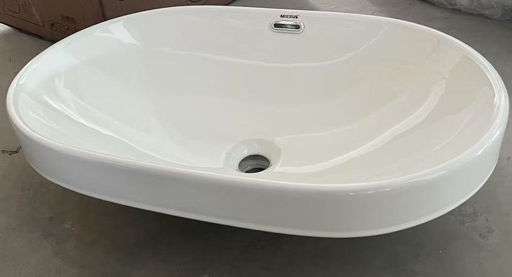 Раковина врізна на стільницю Mixxus Premium ELLIPSE-1601 600х400х190mm з переливом (MP6569)