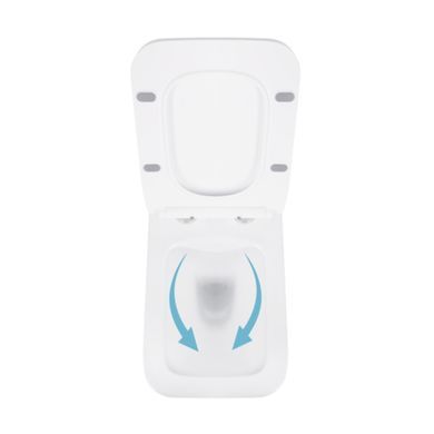 Унитаз подвесной Qtap Crow Rimless безободковый с сиденьем Soft-close QT05335170W