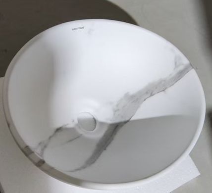 Раковина накладна MIXXUS PREMIUM ELLIPSE-0108 MARBLE 400х330х145mm (MP6526)