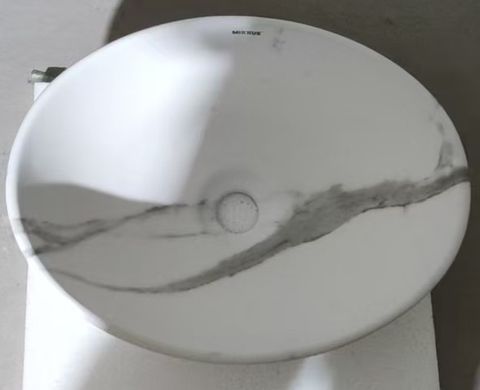 Раковина накладна MIXXUS PREMIUM ELLIPSE-0108 MARBLE 400х330х145mm (MP6526)