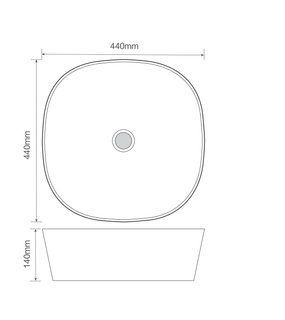 Раковина накладна Mixxus Premium DIVERSE-0106 BLACK 440х440х140mm (MP6538)
