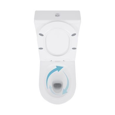 Унитаз напольный Qtap Swan Ultra Quiet с сидением Soft-close 640x360x835 мм QT16222182TW White