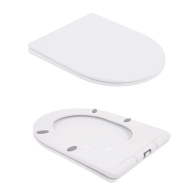 Унитаз напольный Qtap Swan Ultra Quiet с сидением Soft-close 640x360x835 мм QT16222182TW White