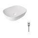 Комплект Qtap Aquarius: Раковина накладная прямоугольная 470x380x120 мм White + Донный клапан PU02