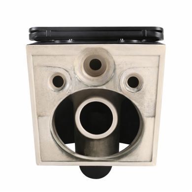 Унитаз подвесной Qtap Jay Ultra Quiet 485х360х320 мм, Matt Black, сиденьем Slim Duroplast/ Soft-close/ Quick Relase QT07335177MB