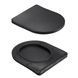 Унитаз подвесной Qtap Jay Ultra Quiet 485х360х320 мм, Matt Black, сиденьем Slim Duroplast/ Soft-close/ Quick Relase QT07335177MB