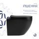 Унитаз подвесной Qtap Jay Ultra Quiet 485х360х320 мм, Matt Black, сиденьем Slim Duroplast/ Soft-close/ Quick Relase QT07335177MB