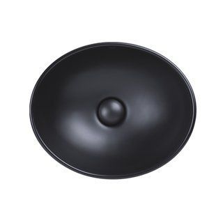 Раковина накладна овальна з донним клапаном 625x415x150 MATT BLACK DOVE