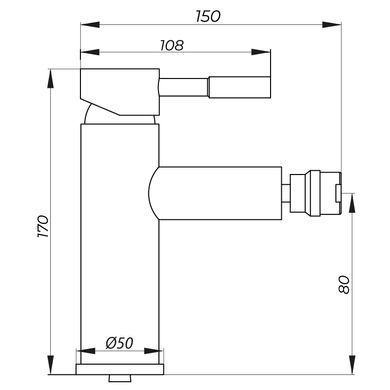 Змішувач для біде Zerix LR75005 (LL1668)