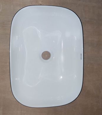 Раковина накладна Mixxus Premium DIVERSE-0112 WHITE-BLACK 455х325х135mm (MP6542)