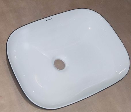 Раковина накладна Mixxus Premium DIVERSE-0112 WHITE-BLACK 455х325х135mm (MP6542)